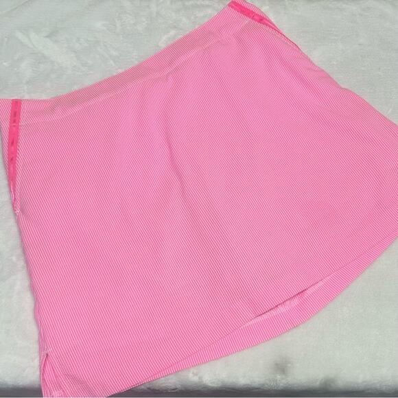 2 Lady Hagen Golf Tennis Skirt Pink Orange Stripes Pockets Skort Womens Size 12 - Picture 2 of 11